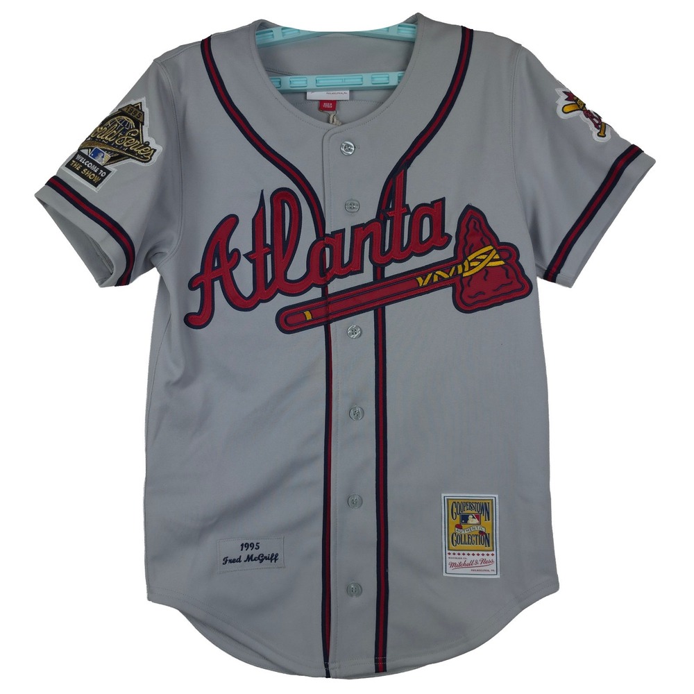 Authentic Fred McGriff Atlanta Braves Mitchell & Ness MLB Small Jersey Gray NWT